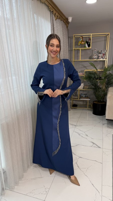 فستان الخرز المتدلي الراقي ✨( The Elegant Beaded Fringe Dress)CODE 1355